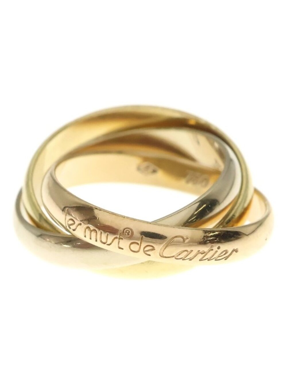 Cartier Trinity Ring Yellow Gold White Pink PG WG